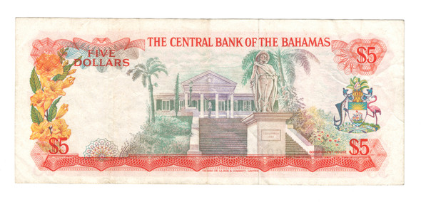 Bahamas: 1974 $5 Banknote
