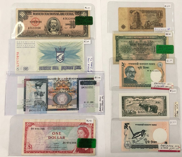 Foreign: Banknote Collection Lot   (9 Pieces)