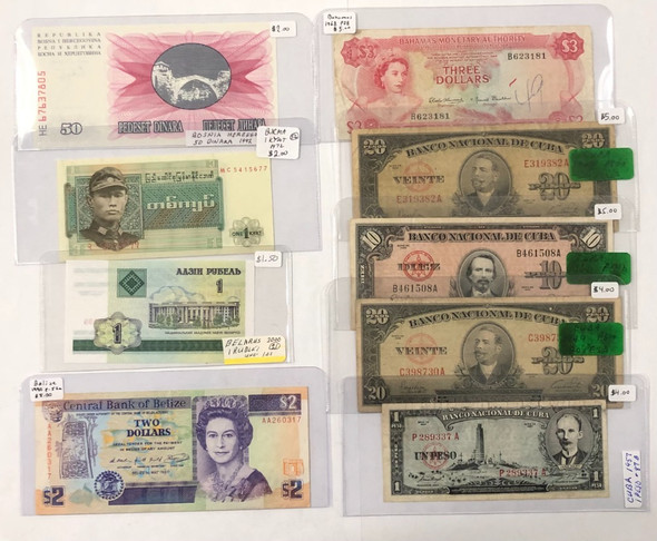 Foreign: Banknote Collection  Lot (9 Pieces)