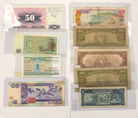Foreign: Banknote Collection  Lot (9 Pieces)