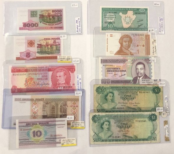 Foreign: Banknote Collection Lot (10 Pieces)