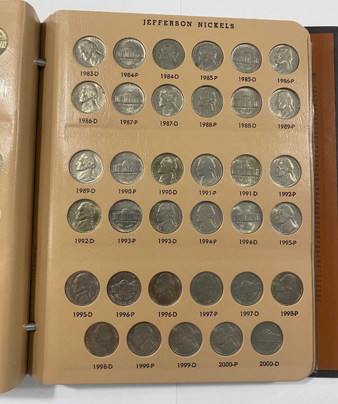 United States: Jefferson Nickel Collection in Binder (172 Pieces) 1938-2016