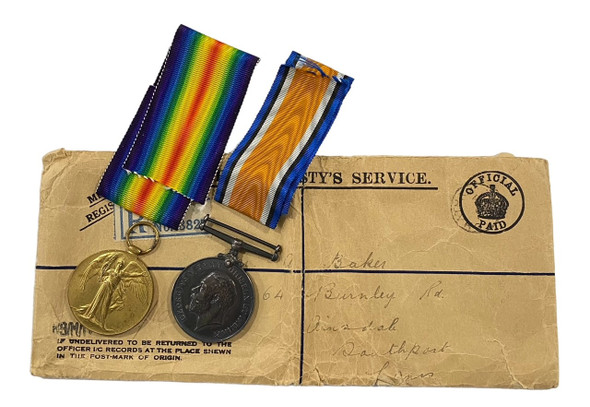 Great Britain: WWI Medal Pair - To 3108 PTE. A. BAKER L'POOL