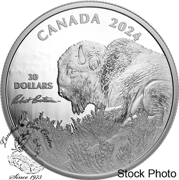 Canada: 2024 $30 Weather Watch – Bison by Robert Bateman 2oz Pure Silver Coin