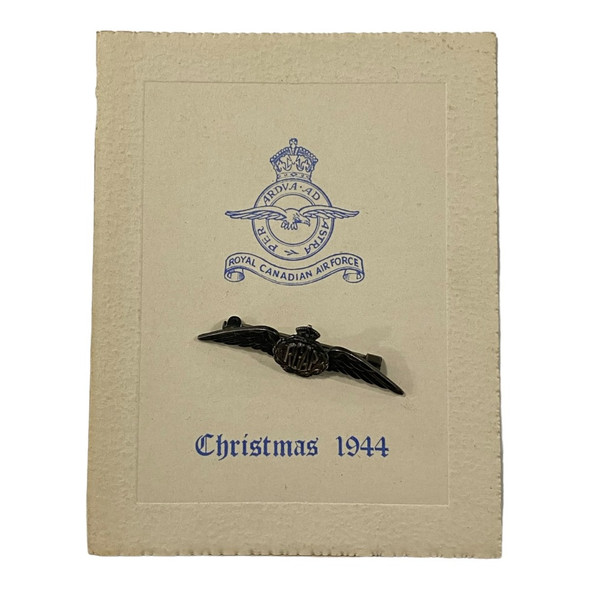 Canada: Royal Canadian Airforce Sweetheart Pin with Original 1944 Card Canada: Royal Canadian Airforce Sweetheart Pin with Original 1944 Card