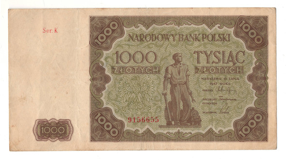 Poland: 1947 1000 Zlotych 