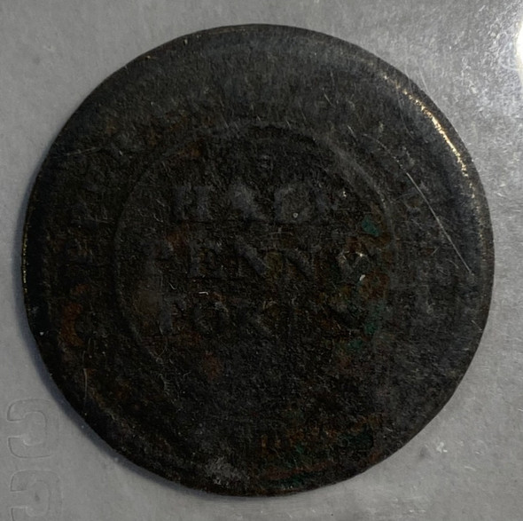 Canada: Nova Scotia: 1813 Half Penny Token; Breton 963, CH. NS-19B1 CCCS VG8