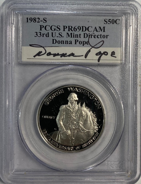 United States: 1982S 50 Cent George Washington PCGS PR69DCAM Donna Pope