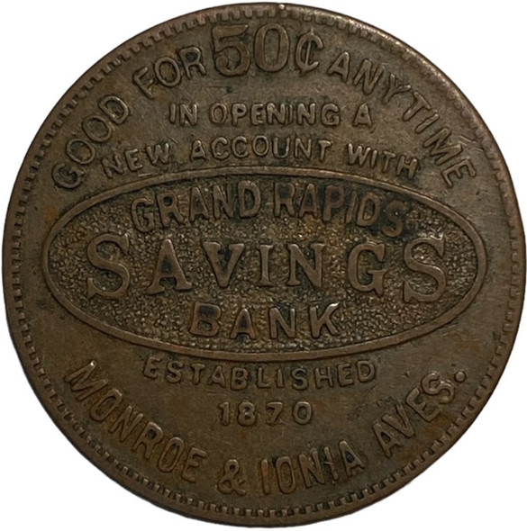 United States: 50 Cent Grand Rapids Savings Bank Token