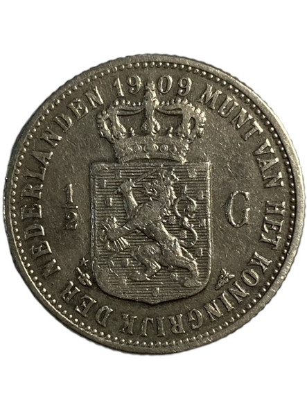 Netherlands: 1909 1/2 Gulden