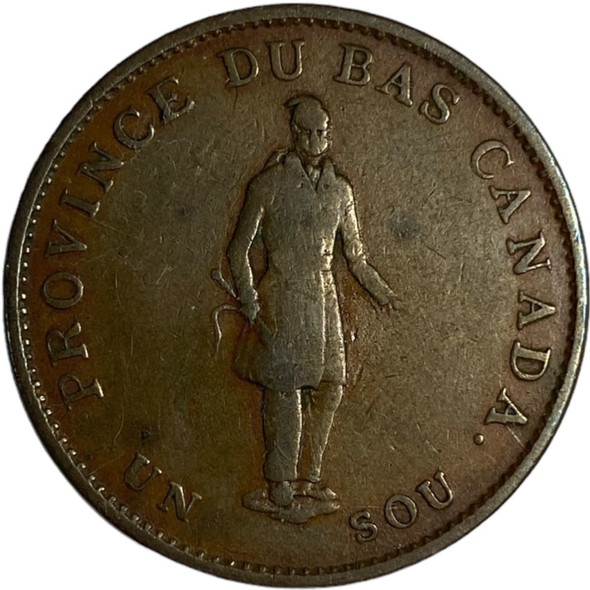 Banque De Peuple: 1837 Half Penny, Breton 522, LC-8C1