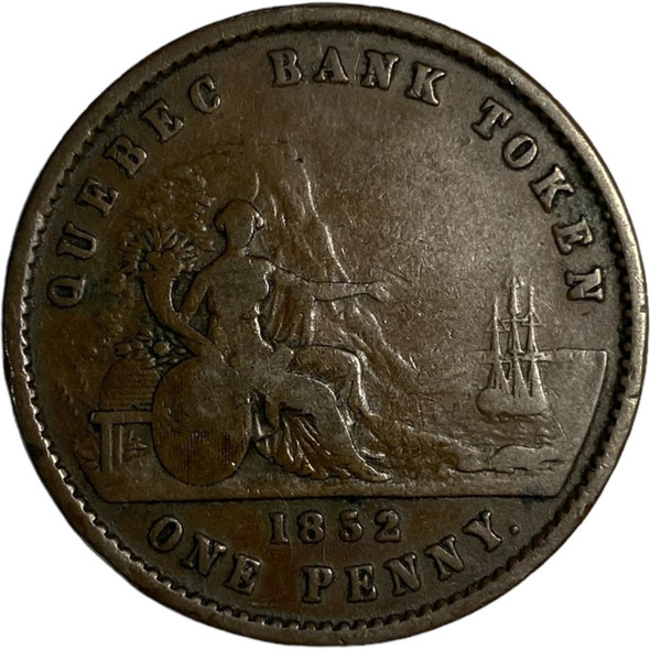 Quebec Bank: 1852  Penny  PC-4