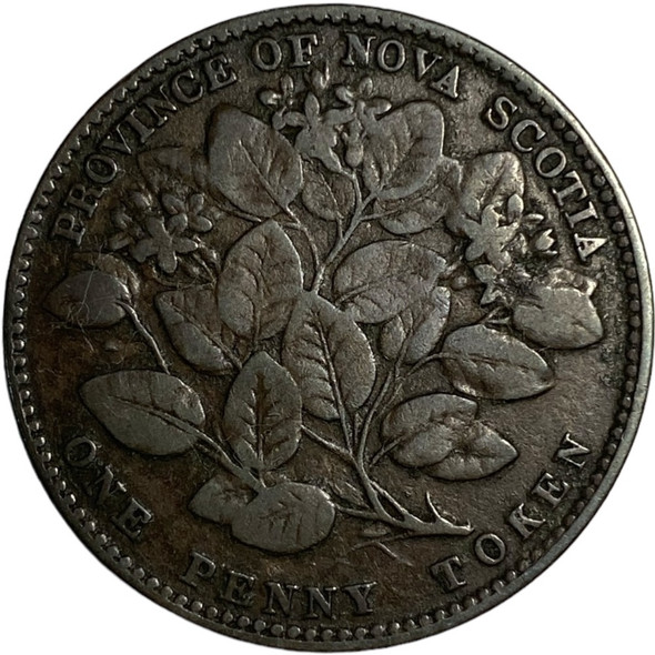 Nova Scotia: 1856 Penny, Breton 875, NS-6A2