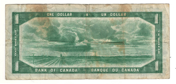 Canada: 1954 $1 Bank Of Canada Devil's Face  Banknote J/A