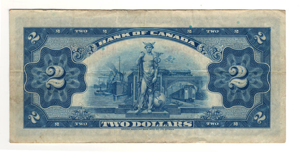 Canada: 1935 $2 Banknote - Bank of Canada English BC-3 Canada: 1935 $2 Banknote - Bank of Canada English BC-3