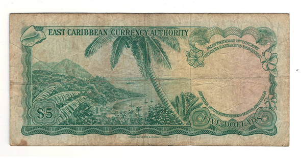 East Caribbean: 1965 5 Dollars P14a