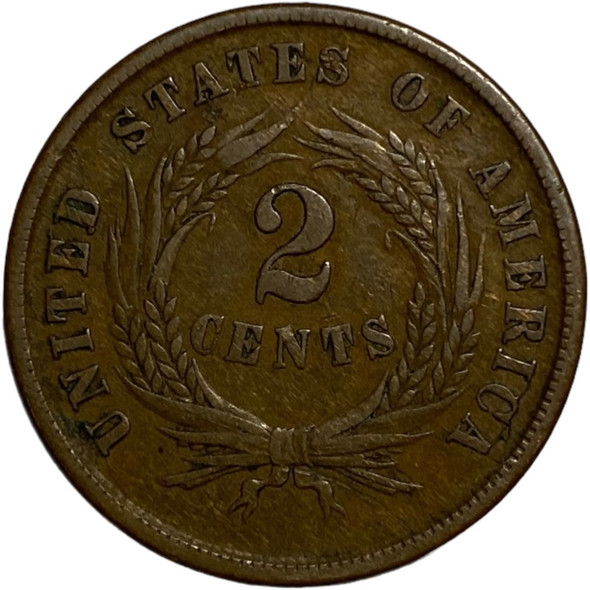 United States: 1864 2 Cent VF20