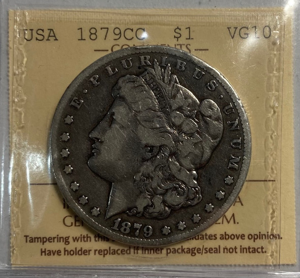 United States: 1879CC Morgan Dollar PCGS VG10