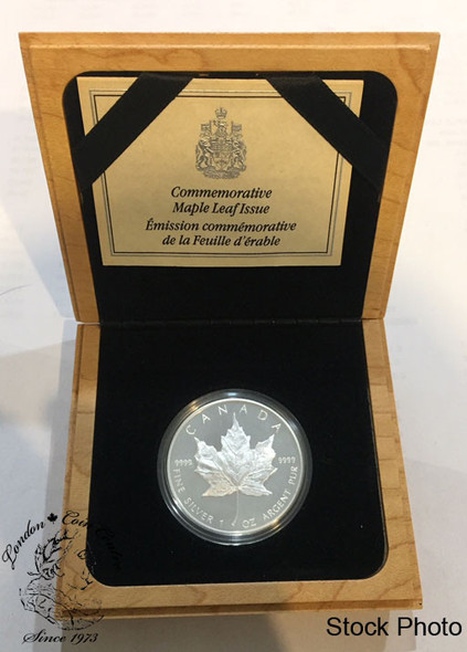 Canada: 1989 $5 1 oz Proof Silver Maple Coin *Milk Spots / Scuffed Box*