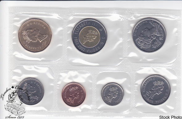 Canada: 2002 Jubilee Proof Like / Uncirculated Coin Set *Writing on Envelope*