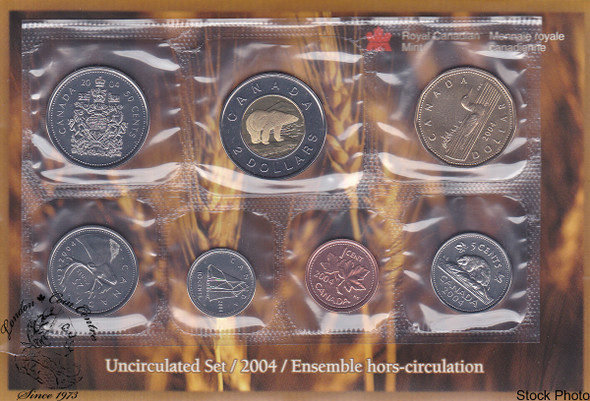 Canada: 2004 Proof Like / Uncirculated Coin Set *Writing on Envelope*