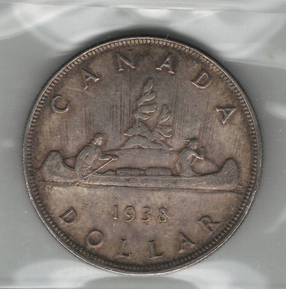 Canada: 1938 $1 Silver Dollar ICCS MS63