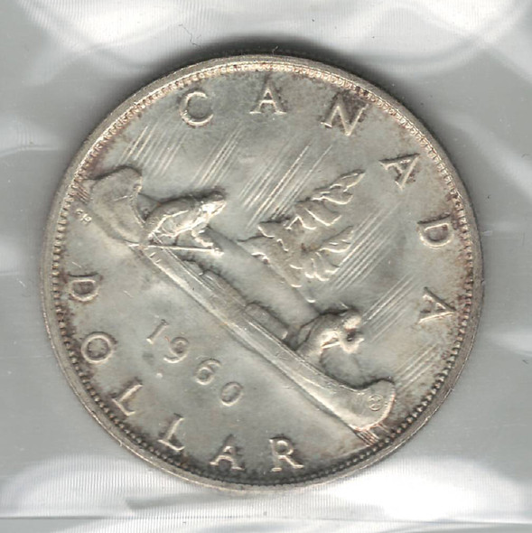 Canada: 1960 $1 Silver Dollar ICCS MS64