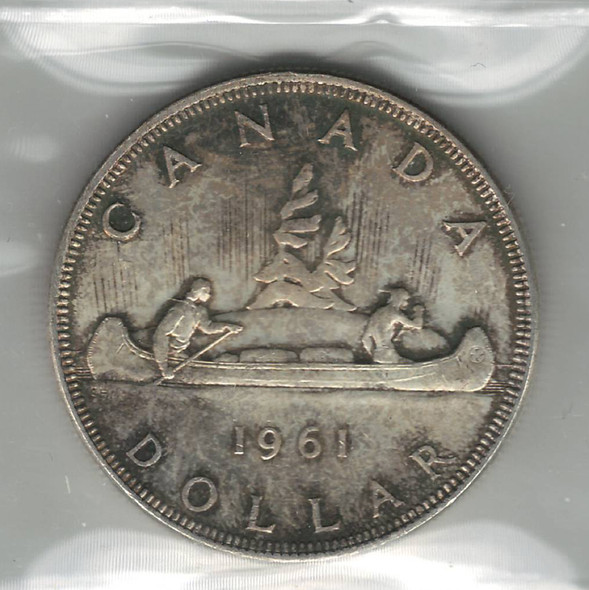 Canada: 1961 $1 Silver Dollar ICCS MS64