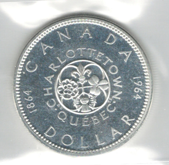 Canada: 1964 $1 Silver Dollar ICCS PL66 Cameo