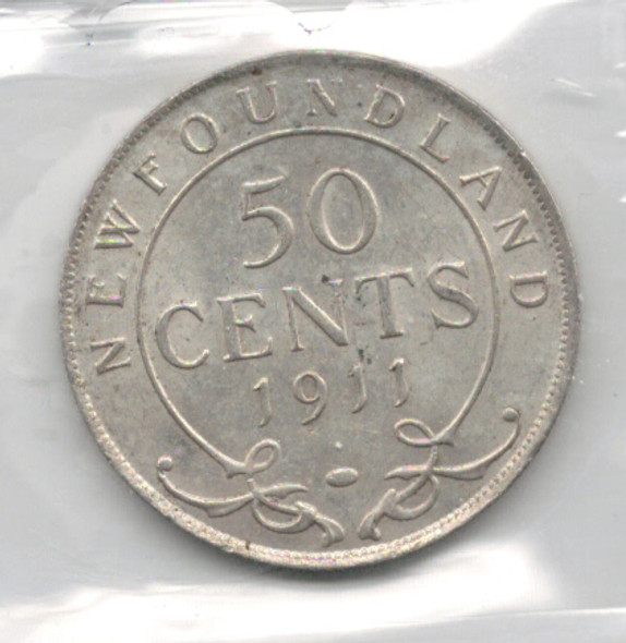 Canada: Newfoundland: 1911C 50 Cents ICCS AU58