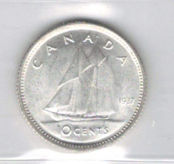 Canada: 1937 10 Cent   ICCS MS64