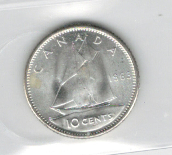 Canada: 1963 10 Cent  ICCS MS65