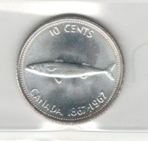Canada: 1967 10 Cent  ICCS MS65