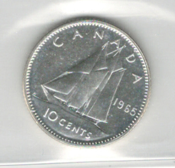 Canada: 1965 10 Cent ICCS PL66 Cameo