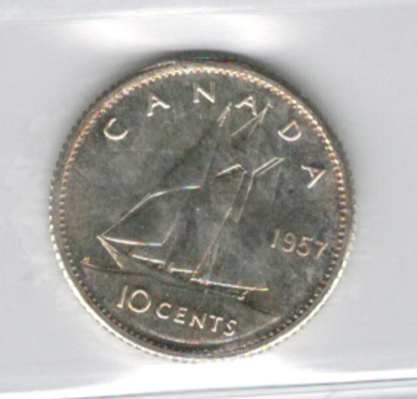 Canada: 1957 10 Cent ICCS PL65