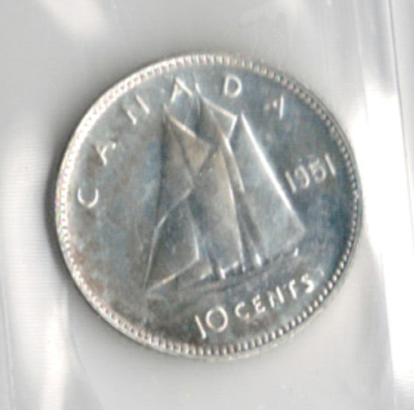 Canada: 1951 10 Cent NSF ICCS MS64