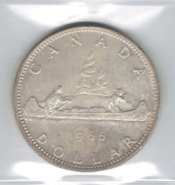 Canada: 1966 $1 Silver Dollar ICCS MS64