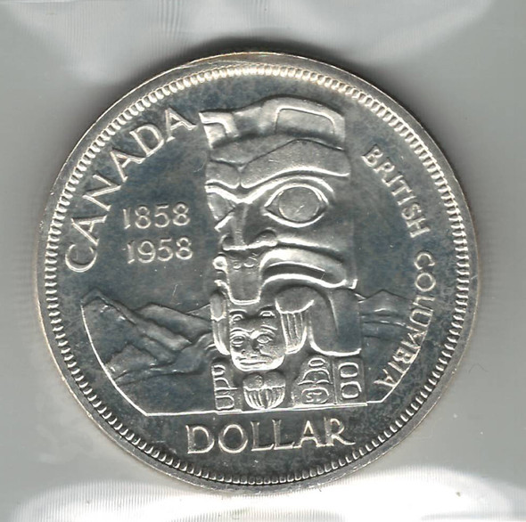 Canada: 1958 $1 Silver Dollar ICCS PL64