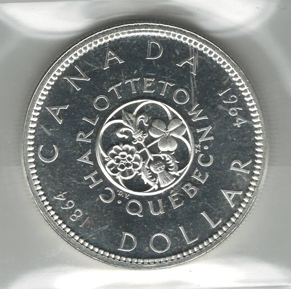 Canada: 1964 $1 Silver Dollar ICCS PL65