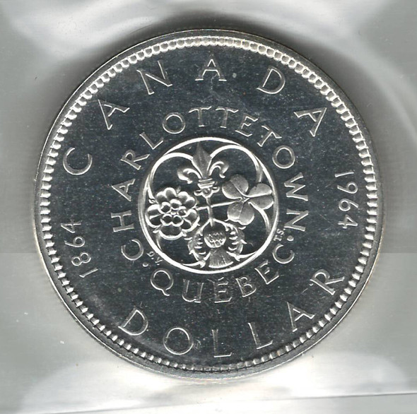 Canada: 1964 $1 Silver Dollar ICCS PL65 Heavy Cameo