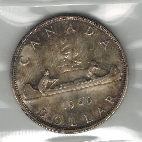 Canada: 1960 $1 Silver Dollar ICCS  MS64