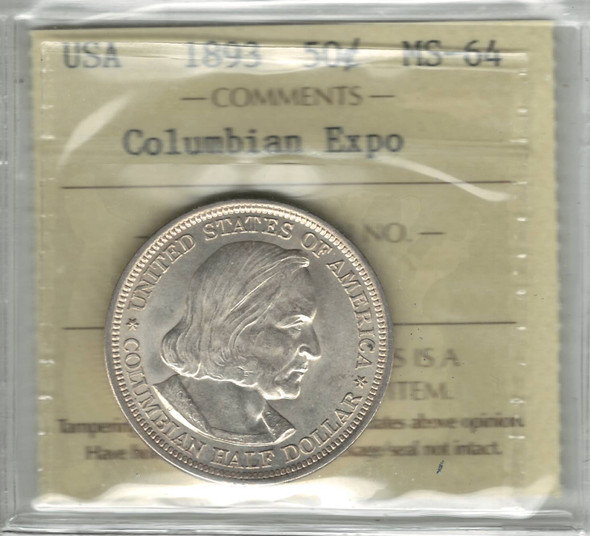 United States: 1893 50 Cent Columbian Expo ICCS MS64