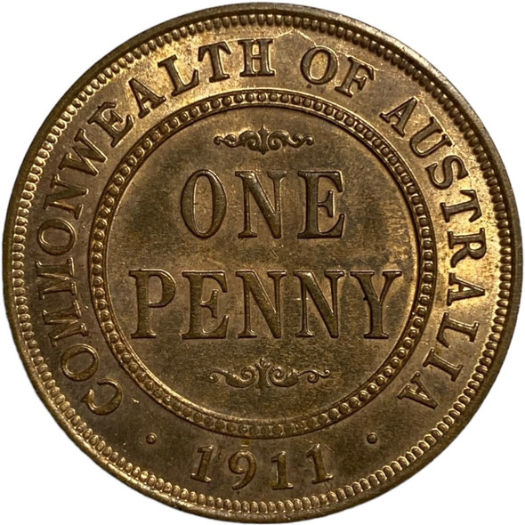 Australia: 1911 1 Cent Penny UNC