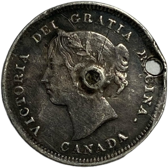 Canada: "PI"? Love Token on Victorian 5 Cent Silver