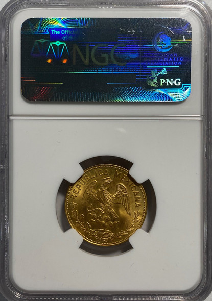 Mexico: 1953 Estados Unidos gold "Hidalgo" 10 Pesos NGC MS65