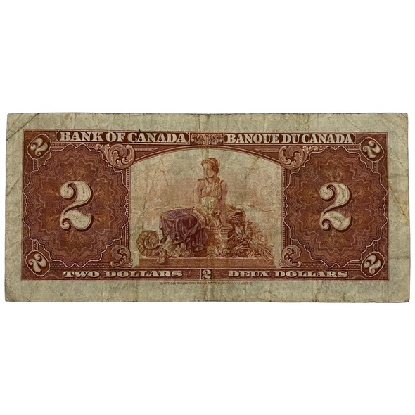 Canada: 1937 $2 Bank Of Canada Banknote Coyne-Towers Signature F12 *We Pick* Canada: 1937 $2 Bank Of Canada Banknote Coyne-Towers Signature F12 *We Pick*