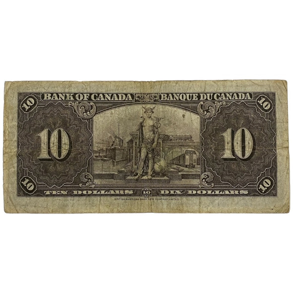 Canada: 1937 $10 Bank Of Canada Banknote Gordon-Towers Signature F12 *We Pick* Canada: 1937 $10 Bank Of Canada Banknote Gordon-Towers Signature F12 *We Pick*