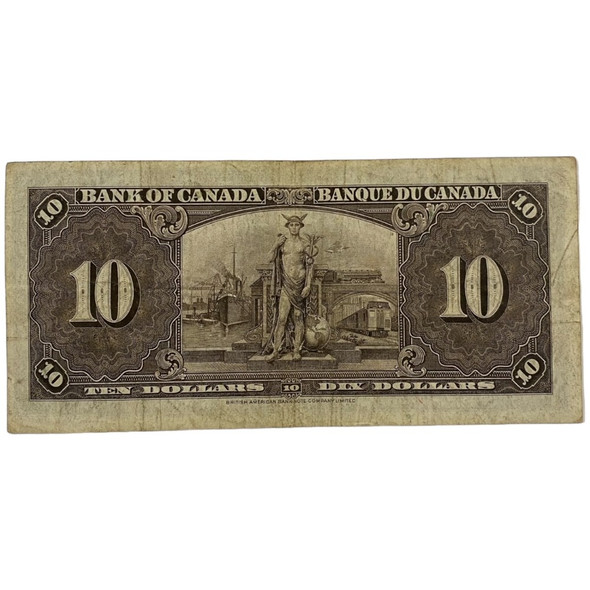 Canada: 1937 $10 Bank Of Canada Banknote Coyne-Towers Signature VF20 *We Pick* Canada: 1937 $10 Bank Of Canada Banknote Coyne-Towers Signature VF20 *We Pick*