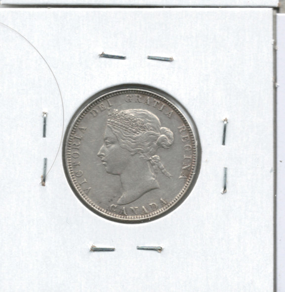 Canada: 1874H 25 Cents EF45 Cleaned Canada: 1874H 25 Cents EF45 Cleaned