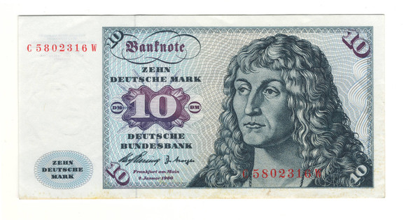 Germany: 1960 10 Mark Banknote P-19 Germany: 1960 10 Mark Banknote P-19
